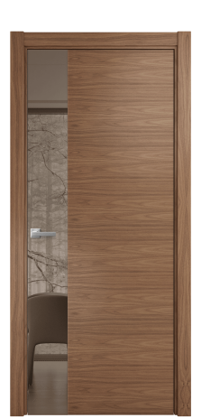 Дверь межкомнатная Ветро 19 Цвет Американский Орех Покрытие Шпон натуральный  Наличник L 75 Цена 61250