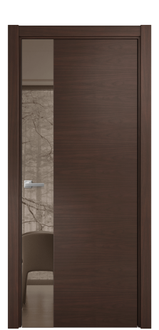 Дверь межкомнатная Ветро 19 Цвет Каштановый Орех Покрытие Шпон натуральный  Наличник L 75 Цена 61250