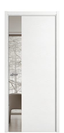 Дверь межкомнатная Ветро 19 Цвет Ясень Белый Покрытие Шпон крашеный  Наличник L 50 Цена 53825