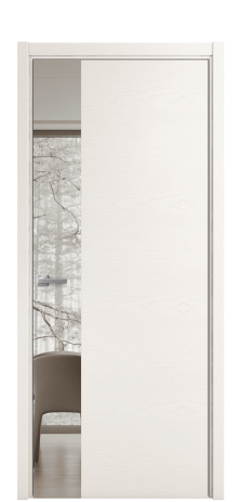 Дверь межкомнатная Ветро 19 Цвет Ясень Молочный Покрытие Шпон крашеный  Наличник L 50 Цена 53825