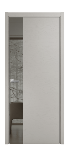 Дверь межкомнатная Ветро 19 Цвет Ясень Серый Шелк Покрытие Шпон крашеный  Наличник L 50 Цена 53825