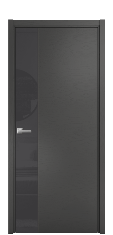 Дверь межкомнатная Ветро 19 Цвет Ясень Антрацит Покрытие Шпон крашеный  Наличник L 50 Цена 53825