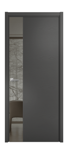 Дверь межкомнатная Ветро 19 Цвет Ясень Антрацит Покрытие Шпон крашеный  Наличник L 50 Цена 53825