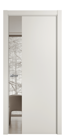 Дверь межкомнатная Vetro 19 Цвет Лайт Грей Покрытие ПВХ SOFT (ПЭТ) Наличник L 75 Цена 39150