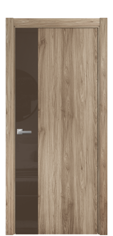 Дверь межкомнатная Vetro 19 Цвет Орех смоук Покрытие ПВХ ПОД ДЕРЕВО Наличник L 75 Цена 38400