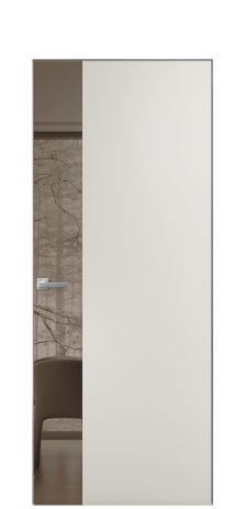 Дверь межкомнатная Vetro 19 Цвет Дымчатый Покрытие Эмаль  Наличник Скрытый короб хром Цена 50600