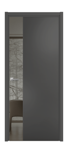 Дверь межкомнатная Vetro 19 Цвет Антрацит Покрытие Эмаль  Наличник L 50 Цена 52338