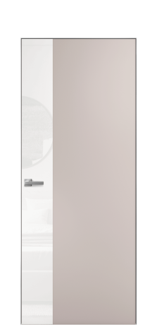Дверь межкомнатная Vetro 19 Цвет Пудра Покрытие Эмаль  Наличник Скрытый короб хром Цена 50600