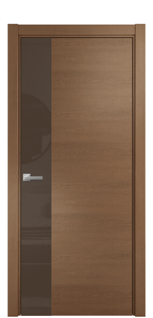 Дверь межкомнатная Vetro 19 Цвет Дуб Темный Покрытие Шпон натуральный  Наличник L 75 Цена 55950