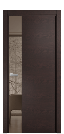 Дверь межкомнатная Vetro 19 Цвет Мореный Дуб Покрытие Шпон натуральный  Наличник L 75 Цена 56700