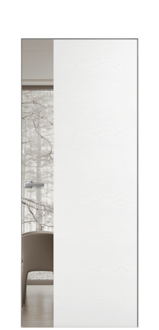 Дверь межкомнатная Vetro 19 Цвет Ясень Молочный Покрытие Шпон крашеный  Наличник L 50 Цена 53075