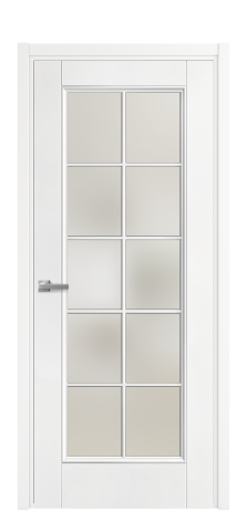 Дверь межкомнатная Сиена 10 Цвет Белый Покрытие Эмаль  Наличник L 50 Цена 52275