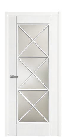 Дверь межкомнатная Сиена X3 Цвет Белый Покрытие Эмаль  Наличник L 50 Цена 17675