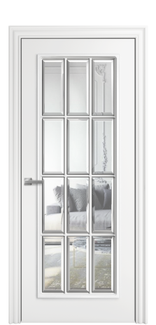 Дверь межкомнатная Амелия 12 Цвет Белый Покрытие Эмаль  Наличник M 85 Цена 22500