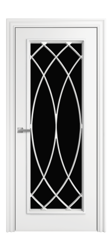Дверь межкомнатная Амелия ARC1 Цвет Белый Покрытие Эмаль  Наличник M 85 Цена 22500