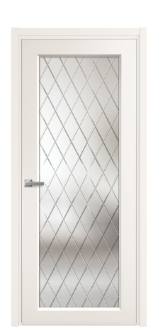 Дверь межкомнатная Stripe 1 Цвет Молочный Покрытие Эмаль  Наличник L 50 Цена 45765