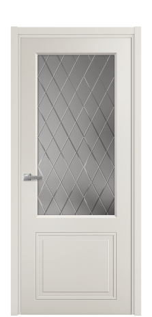 Дверь межкомнатная Stripe 2 Цвет Дымчатый Покрытие Эмаль  Наличник L 50 Цена 45530