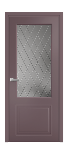 Дверь межкомнатная Stripe 2 Цвет Какао Покрытие Эмаль  Наличник L 50 Цена 43475