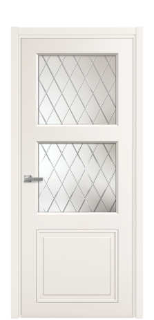 Дверь межкомнатная Страйп 3 Цвет Молочный Покрытие Эмаль  Наличник L 50 Цена 45050