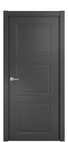 Дверь межкомнатная Страйп 3 Цвет Антрацит Покрытие Эмаль  Наличник L 75 Цена 44868