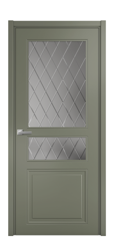 Дверь межкомнатная Страйп 4 Цвет Зеленый Покрытие Эмаль  Наличник L 50 Цена 46218
