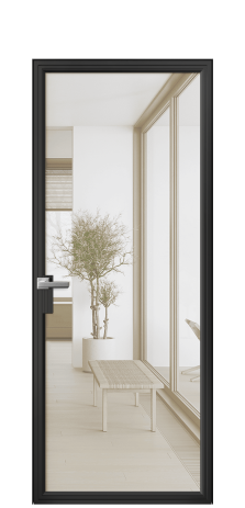 Дверь межкомнатная Frame 01 Цвет Черный Покрытие Алюминий  Наличник Скрытый короб Цена 68840