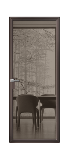 Дверь межкомнатная Frame 01 Цвет Антик Покрытие Алюминий  Наличник Скрытый короб Цена 90313