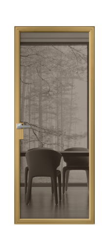 Дверь межкомнатная Frame 01 Цвет Латунь Покрытие Алюминий  Наличник Скрытый короб Цена 90313