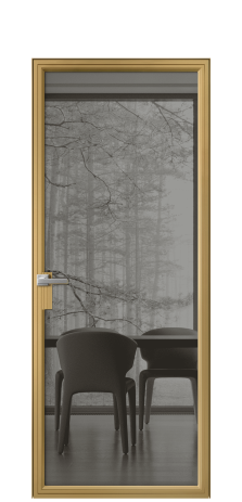 Дверь межкомнатная Frame 01 Цвет Латунь Покрытие Алюминий  Наличник Скрытый короб Цена 86890