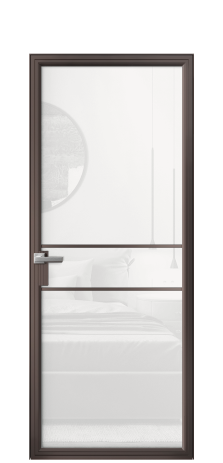 Дверь межкомнатная Frame 02 Цвет Антик Покрытие Алюминий  Наличник Скрытый короб Цена 84144