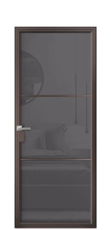 Дверь межкомнатная Frame 03 Цвет Латунь Покрытие Алюминий  Наличник Скрытый короб Цена 89280