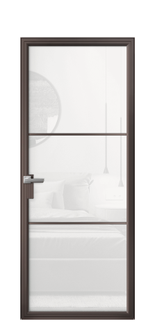 Дверь межкомнатная Фрейм 03 Цвет Антик Покрытие Алюминий  Наличник Скрытый короб Цена 71564