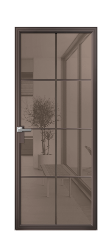 Дверь межкомнатная Фрейм 08 Цвет Антик Покрытие Алюминий  Наличник Скрытый короб Цена 95580