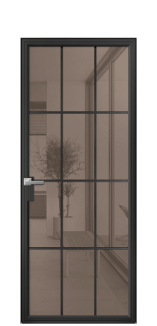 Дверь межкомнатная Frame 12 Цвет Антик Покрытие Алюминий  Наличник Скрытый короб Цена 94544