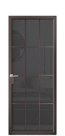 Дверь межкомнатная Frame 12 Цвет Антик Покрытие Алюминий  Наличник Скрытый короб Цена 101390