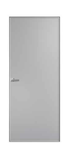 Дверь межкомнатная Лайн 1 Цвет Галечный Покрытие Эмаль  Наличник Скрытый короб хром Цена 51143