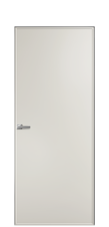 Дверь межкомнатная Лайн 1 Цвет Дымчатый Покрытие Эмаль  Наличник Скрытый короб хром Цена 49450