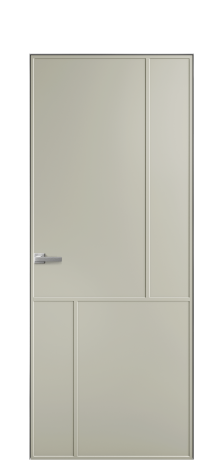 Дверь межкомнатная Line 3 Цвет Галечный Покрытие Эмаль  Наличник Скрытый короб хром Цена 51143