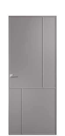 Дверь межкомнатная Line 3 Цвет Коричневый Покрытие Эмаль  Наличник Скрытый короб хром Цена 51143