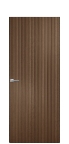 Дверь межкомнатная Breeze 1 Цвет Мореный Дуб Покрытие Шпон натуральный  Наличник Скрытый короб хром Цена 62350