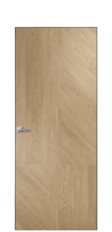 Дверь межкомнатная Юнит 11 Цвет Дуб Светлый Покрытие Шпон натуральный  Наличник Скрытый короб хром Цена 55850