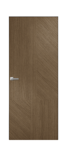 Дверь межкомнатная Unit 11 Цвет Дуб Шоколад Покрытие Шпон масло  Наличник Скрытый короб хром Цена 57700