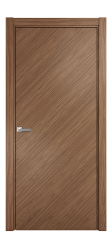 Дверь межкомнатная Порте 39-00 в шпоне Цвет Американский Орех Покрытие Шпон натуральный диагональ Наличник L 75 Цена 50960